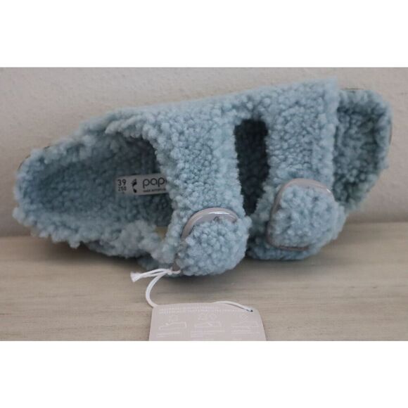 Papillio Birkenstock WMN Sz 39/US 8 Blue Arizona Big Buckle Shearling Sandal - Picture 6 of 11